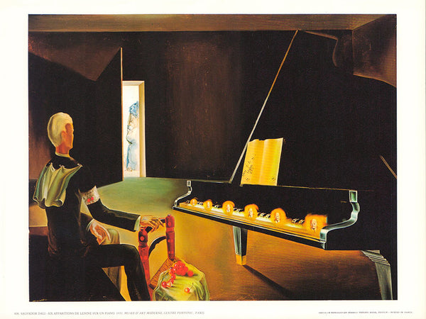 Six apparitions de Lénine sur un piano , 1931 by Salvador Dali - 10 X 12 Inches (Art Print)