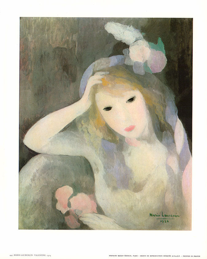 Mère et Enfant, 1928 par Marie Laurencin -12 X 16 pouces