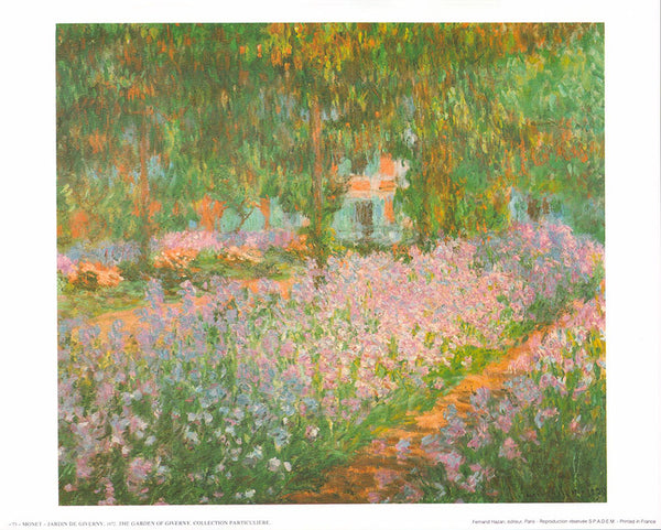 The Garden of Giverny by Claude Monet - 10 X 12 Inches (Art Print)