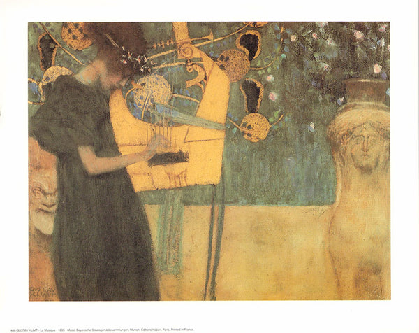 Music 1895 by Gustav Klimt - 10 X 12 Inches (Art Print)