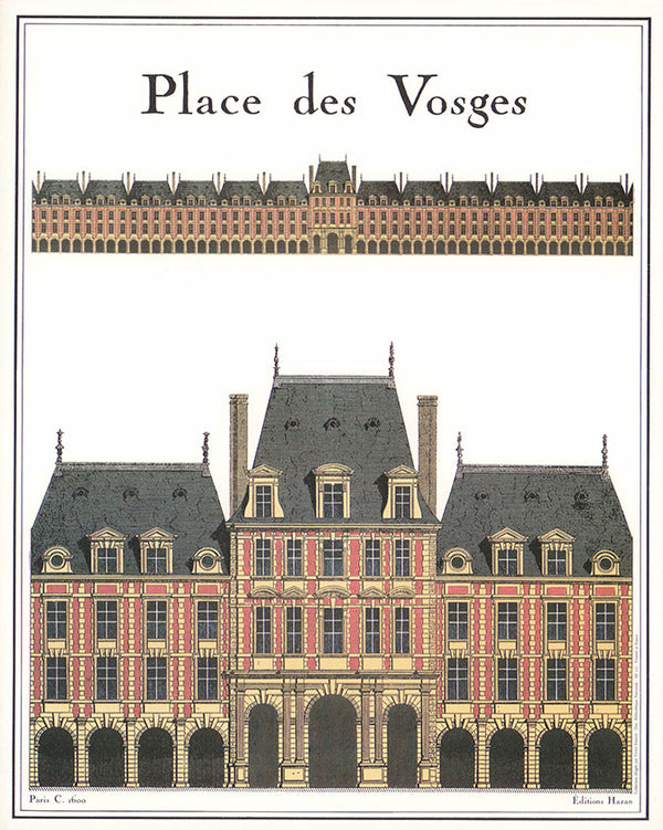 Place des Vosges by Claude-Nicolas Ledoux  - 10 X 12 Inches (Art Print)