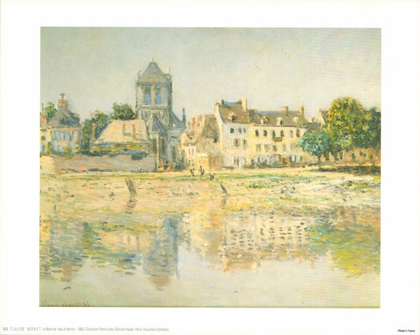 Le Bord de l'eau à Vernon, 1883 by Claude Monet - 10 X 12 Inches (Art Print)