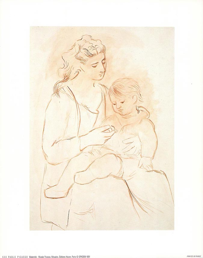 Maternity by Pablo Picasso - 10 X 12 Inches (Art Print)