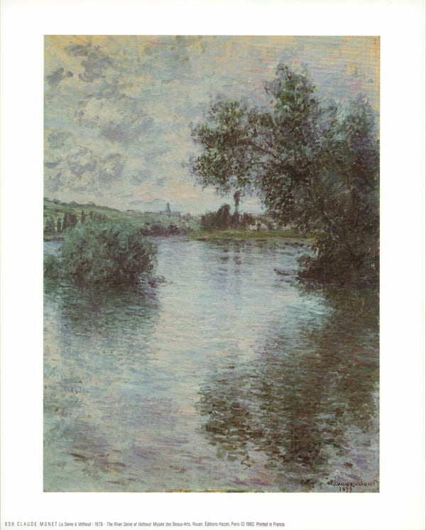 The River Seine at Vetheuil, 1879 by Claude Monet - 10 X 12 Inches (Art Print)