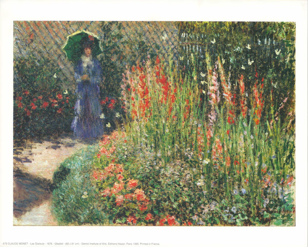 Gladioli, 1876 by Claude Monet - 10 X 12 Inches (Art Print)