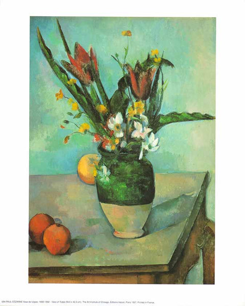 ARTCANVAS Tulips in online a Vase 1892 Canvas Art Print by Paul Cezanne 26