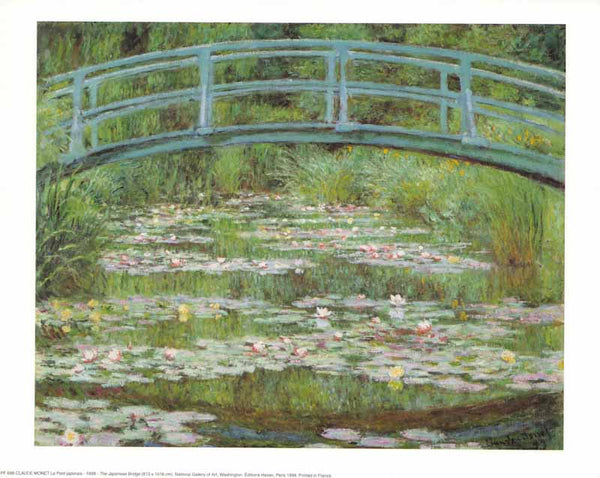 Japanese Bridge by Claude Monet - 10 X 12 Inches (Art Print)