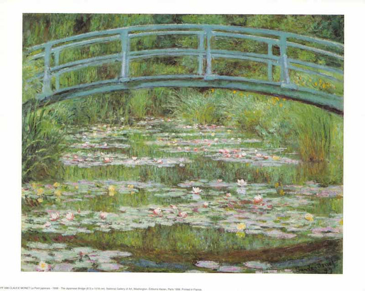 Japanese Bridge by Claude Monet - 10 X 12 Inches (Art Print)