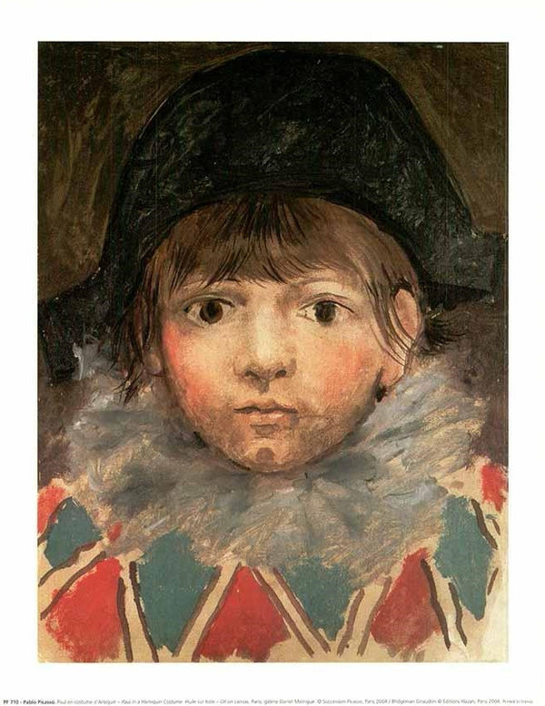 Paul in a Harlequin Costume by Pablo Picasso - 10 X 12 Inches (Art Print)