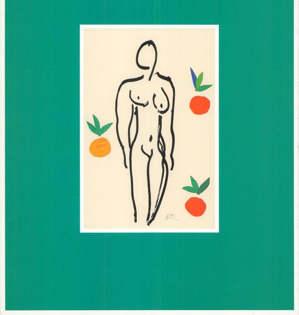 Nude with Oranges by Henri Matisse - 10 X 12 Inches (Art Print)