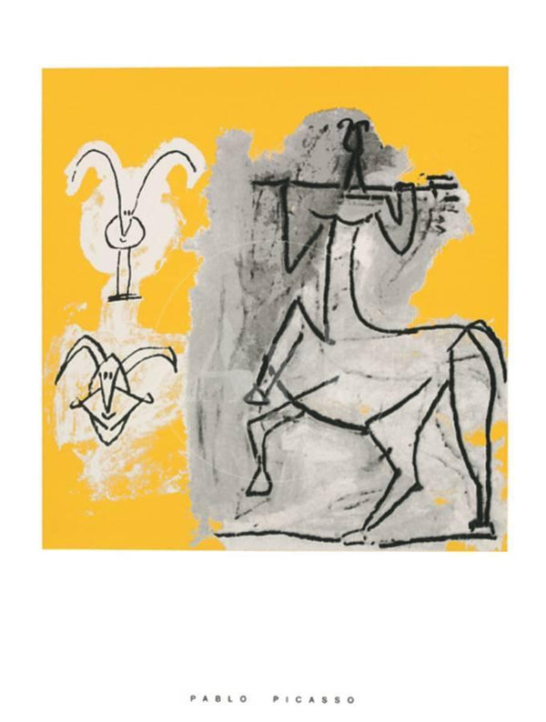 Centaure au Trident, 1946 by Pablo Picasso - 24 X 32 Inches (Silkscreen / Sérigraphie)