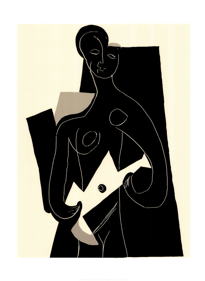 Woman with Guitar, 1924 by Pablo Picasso - 24 X 32 Inches (Silkscreen / Sérigraphie)