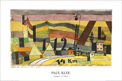 Station L 112, 14 Km by Paul Klee - 25 X 37 Inches (Art Print)