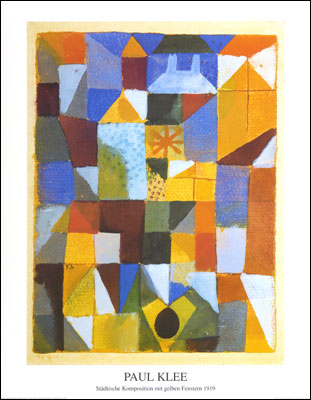 Urban Composition with Yellow Windows, 1919 by Paul Klee - 28 X 36 Inches (Art Print)