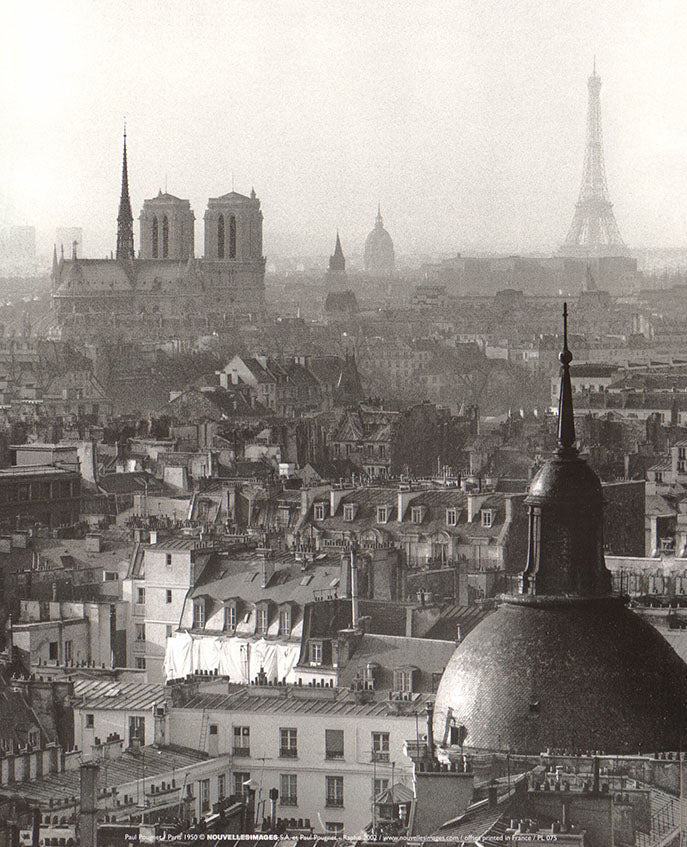 Paris 1950 by Paul Pougnet - 10 X 12 Inches (Art Print)