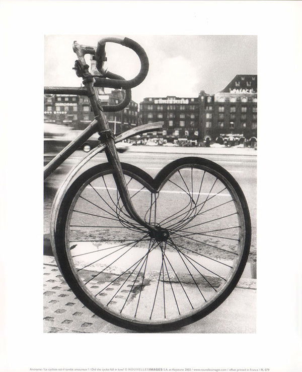Did the cyclist fall in love ? - 10 X 12 Inches (Art Print)