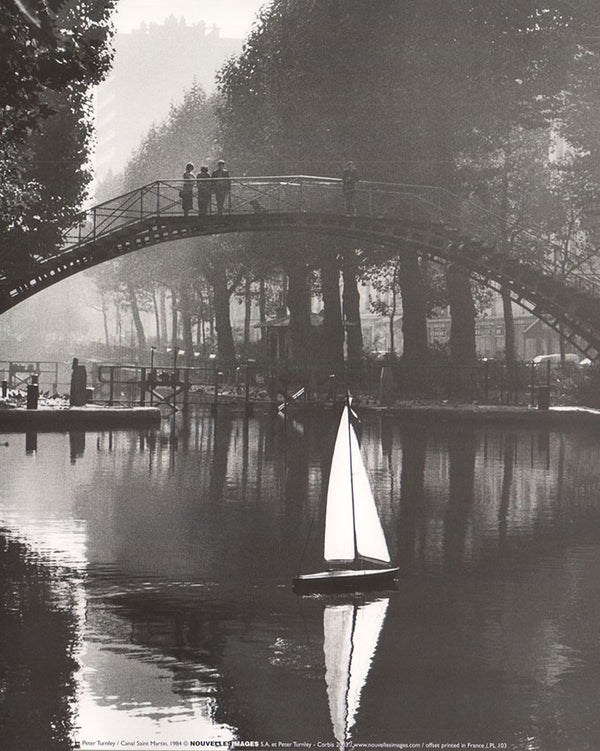 Canal Saint Martin, 1984 by Peter Turnley - 10 X 12 Inches (Art Print)
