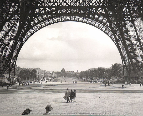 Under the Eiffel Tower by Pierre Jahan - 10 X 12 Inches (Art Print)