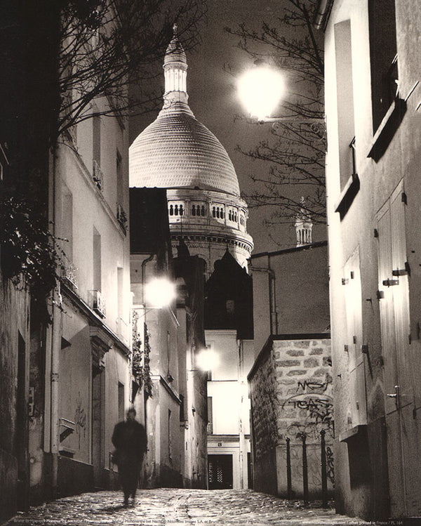 Montmartre by night by Bruno De Hogues - 10 X 12 Inches (Art Print)