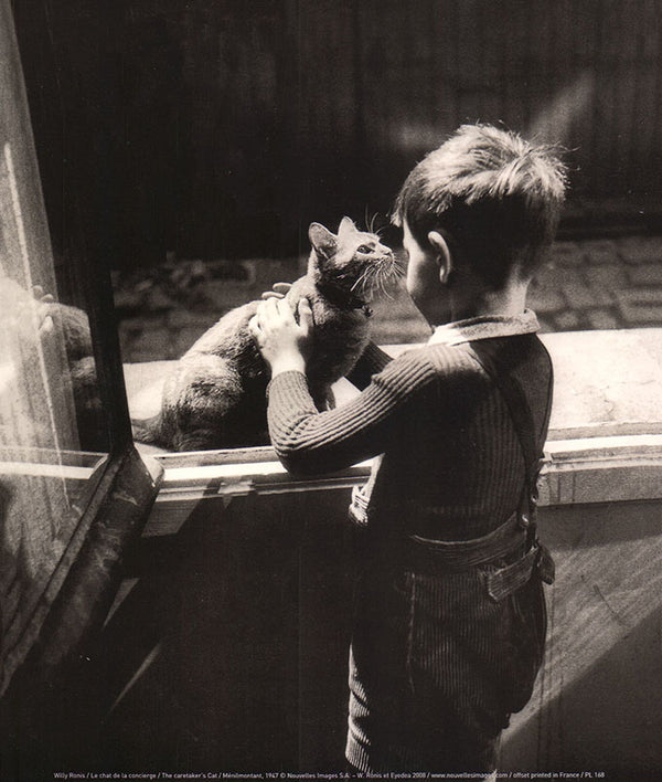 The caretaker's Cat by Willy Ronis - 10 X 12 Inches (Art Print)