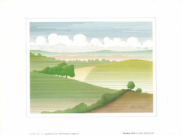 Meadow View by Mike Sibthorp - 10 X 12 Inches (Art Print)