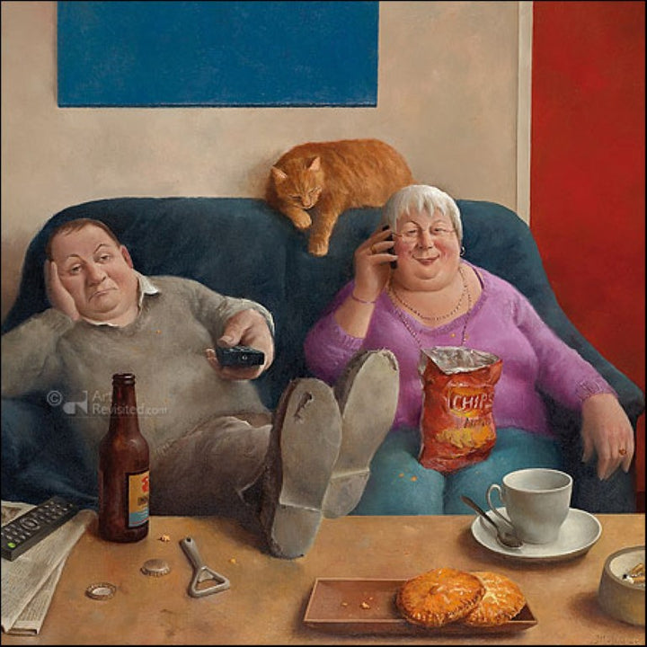 Diet on hold by Marius van Dokkum - 6 X 6 Inches (Note Card)