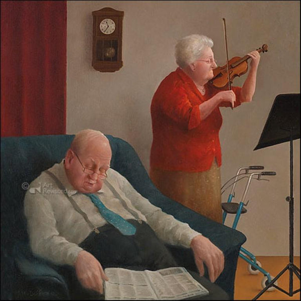Lullaby by Marius van Dokkum - 6 X 6 Inches (Greeting Card)