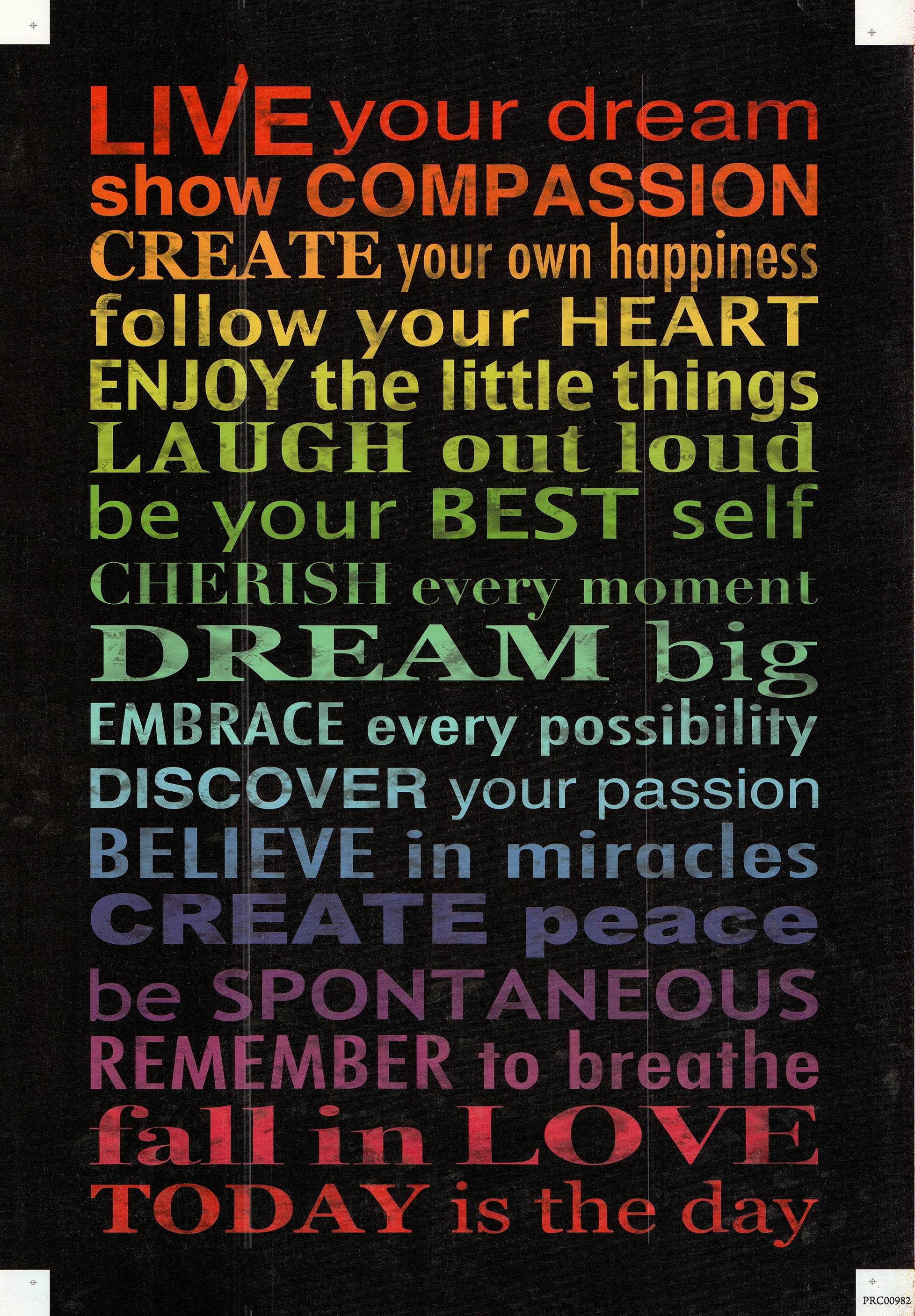 Live your Dream - 24 X 36 Inches (Canvas Roll or Stretched ready to ha ...