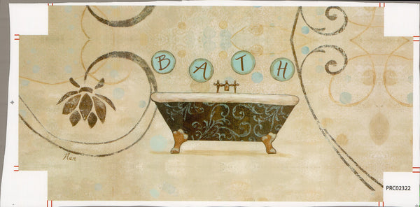 Bath - 8 X 20 Inches (Canvas Roll or Stretched ready to hang)