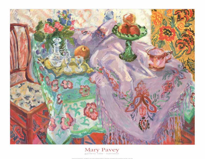 The Purple Shawl by Mary Pavey - 28 X 36 Inches (Art Print)