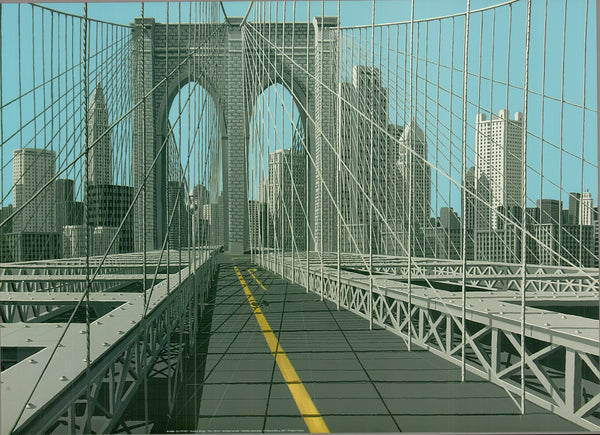 Brooklyn Bridge by Eric Peyret - 20 X 28 Inches (Art Print)