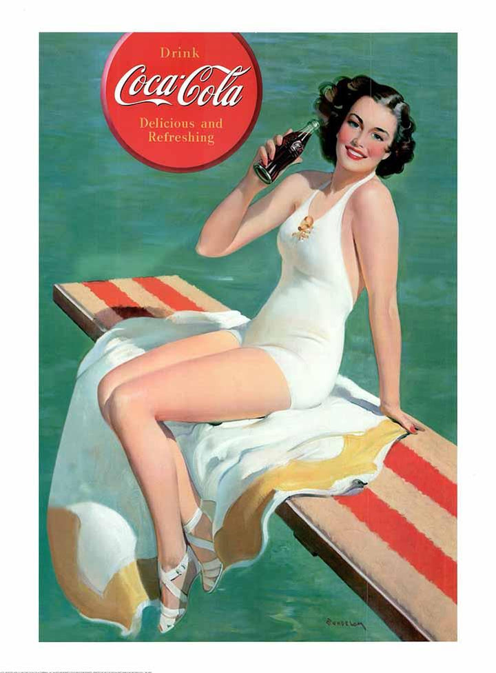 Drink Coca-Cola Delicious and Refreshing, 1939 by The Coca-Cola Company - 24 X 32 Inches (Art Print)