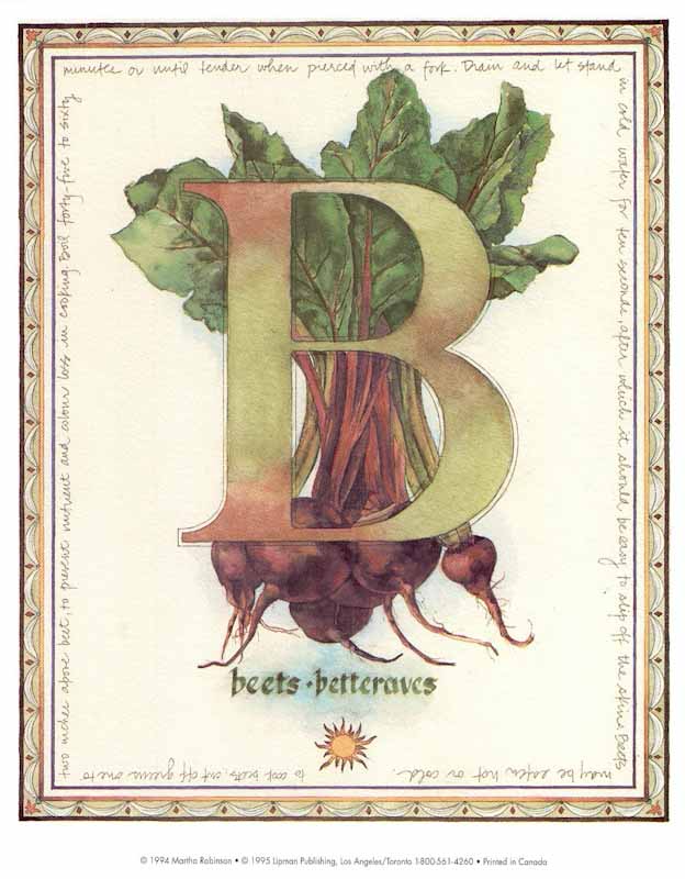Beets by Martha Robinson - 8 X 10 Inches (Art Print)