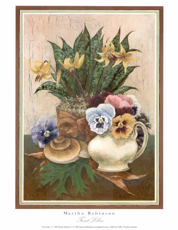 Trout Lilies by Martha Robinson - 11 X 14 Inches (Art Print)
