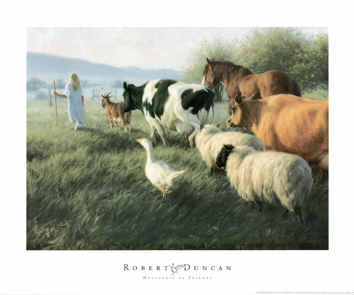 Menagerie of Friends by Robert Duncan - 20 X 24 Inches (Art Print)