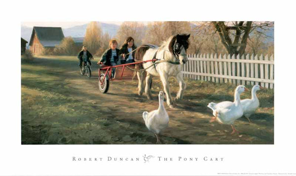 The Pony Cart by Robert Duncan - 15 X 24 Inches (Art Print)