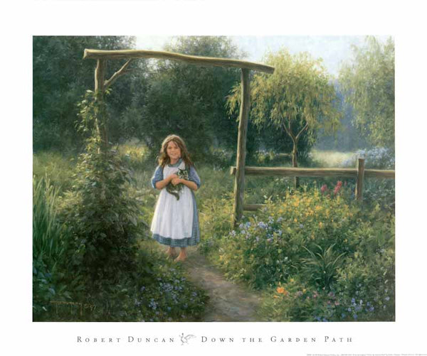 Down The Garden Path by Robert Duncan - 20 X 24 Inches (Art Print)