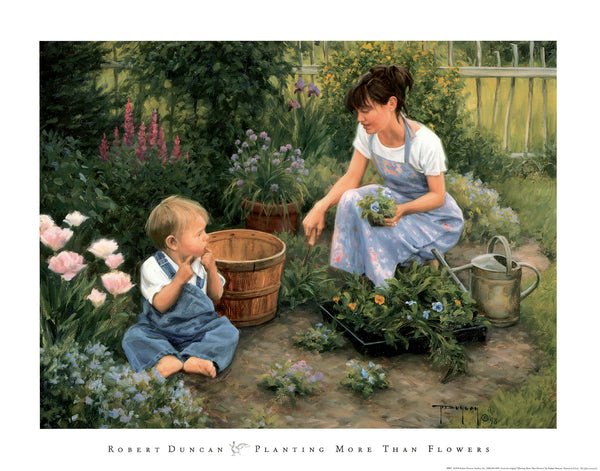 Planting more than Flowers, 1998 by Robert Duncan - 22 X 28 Inches (Art Print)