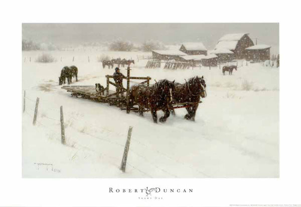 Snowy Day by Robert Duncan - 18 X 26 Inches (Art Print)
