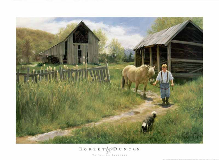 To Spring Pastures by Robert Duncan - 19 X 26 Inches (Art Print)