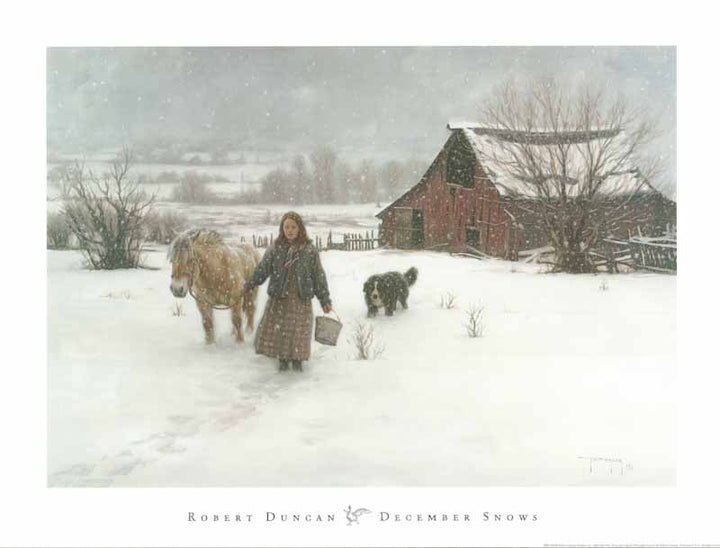 December Snows by Robert Duncan - 20 X 26 Inches (Art Print)