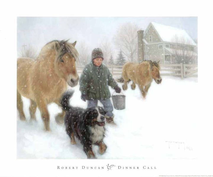 Dinner Call by Robert Duncan - 20 X 24 Inches (Art Print)