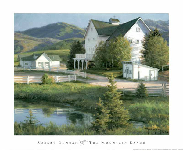The Mountain Ranch by Robert Duncan - 20 X 24 Inches (Art Print)