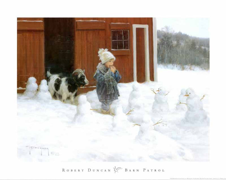 Barn Patrol by Robert Duncan - 20 X 25 Inches (Art Print)