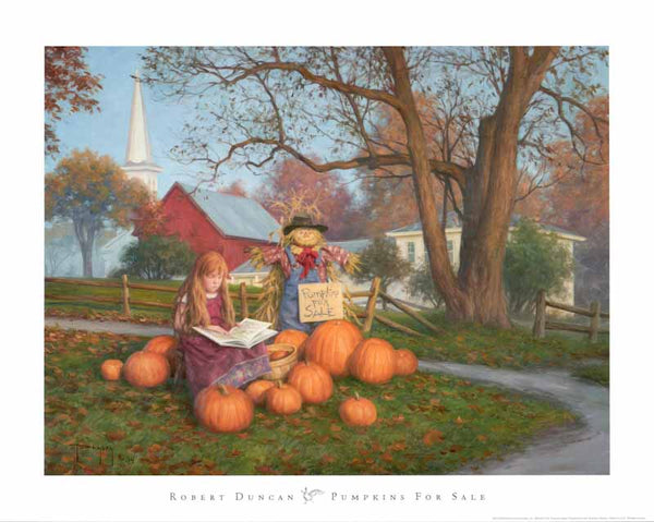 Pumpkins For Sale by Robert Duncan - 23 X 28 Inches (Art Print)