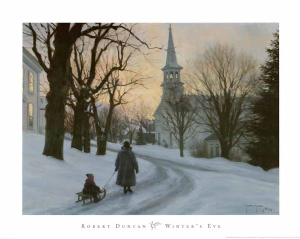 Winters Eve by Robert Duncan - 20 X 25 Inches (Art Print)