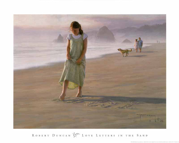 Love Letters In The Sand by Robert Duncan - 20 X 25 Inches (Art Print)