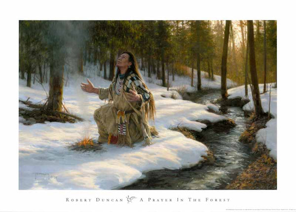 A Prayer in the Forest by Robert Duncan - 20 X 28 Inches (Art Print)