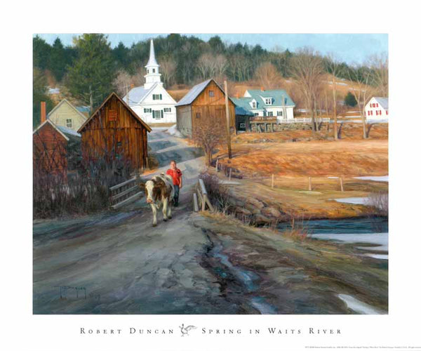 Spring In Waits River by Robert Duncan - 20 X 24 Inches (Art Print)