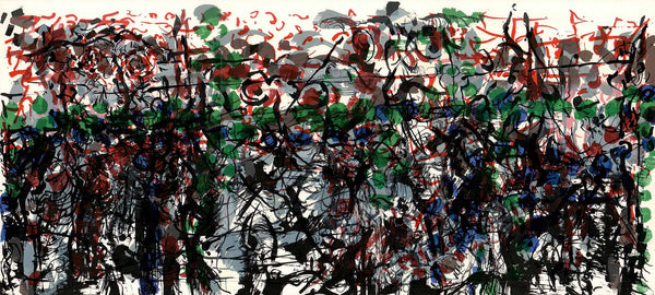 Untitled, 1966 by Jean-Paul Riopelle - 15 X 33" (Lithograph from "Derriere le Miroir" series)